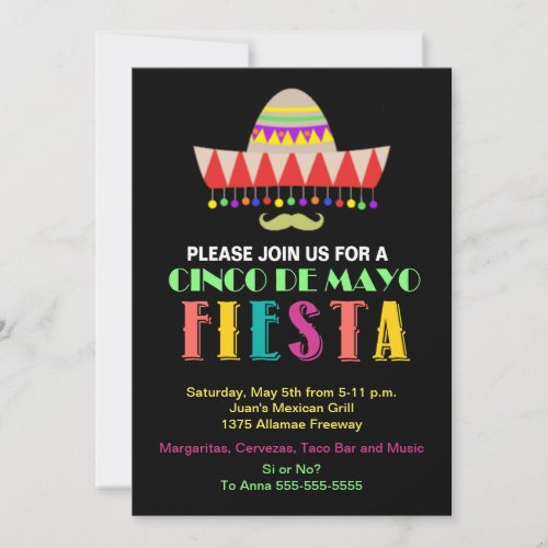 Join Us For A Fiesta Cinco de Mayo Party Invitation