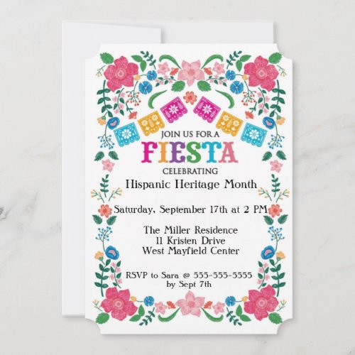 Join Us For A Fiesta Hispanic Heritage Month Party Invitation