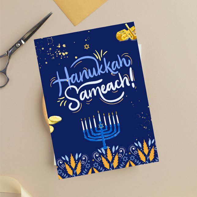 Join Us for a Joyous Hanukkah Celebration!"  Card (Creator Uploaded)