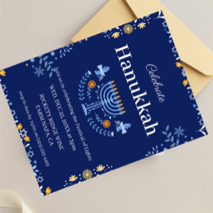 Join Us for a Joyous Hanukkah Celebration!" Invitation