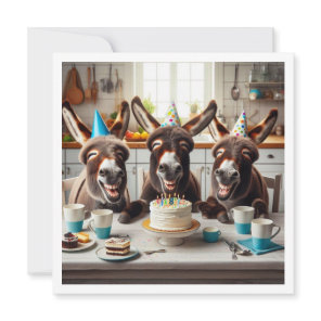 Join us for a laugh, laughing donkey invitation