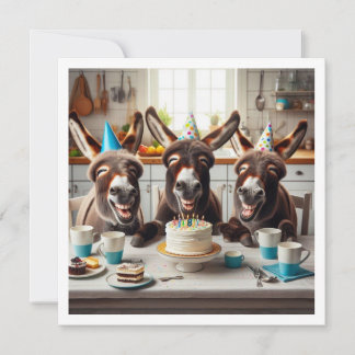 Join us for a laugh, laughing donkey invitation
