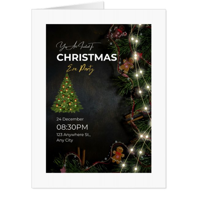 "Join Us for a Merry Christmas Celebration! 🎄" Card (Front)