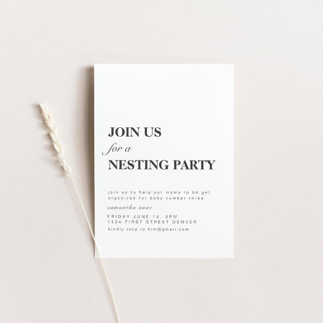 Join Us For a Nesting Party Invitation (Creator Uploaded)