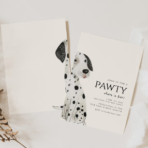 Join us for a Pawty Dalmatian Dog Theme Birthday Invitation