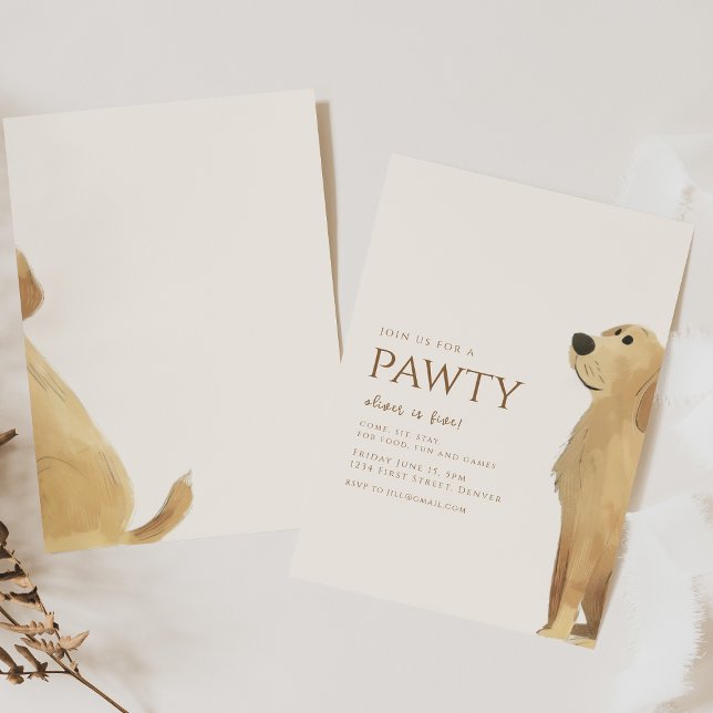 Join us for a Pawty Lab Dog Theme Birthday  Invitation (Creator Uploaded)