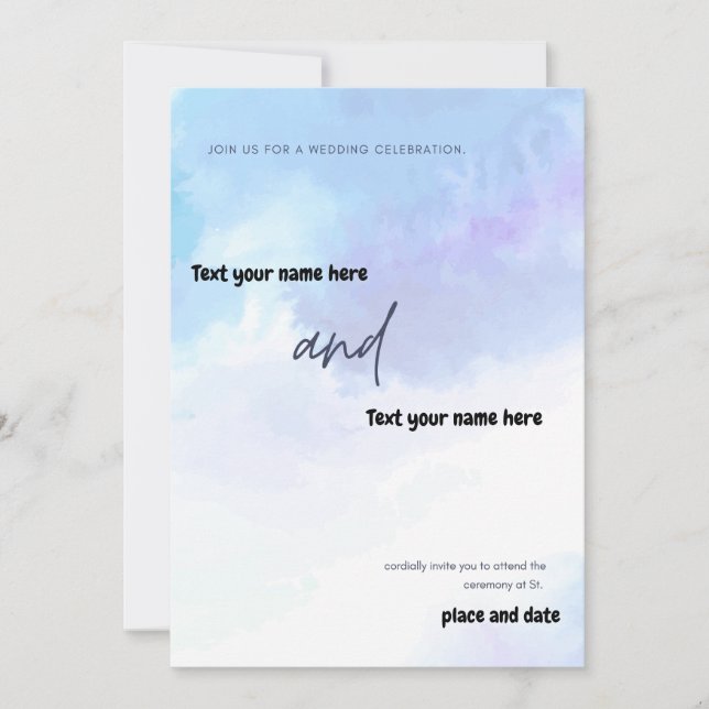 Join us for a wedding celebration invitation (Front)