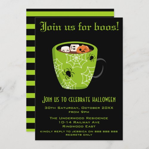 JOIN US FOR BOOS HALLOWEEN PARTY INVITATION