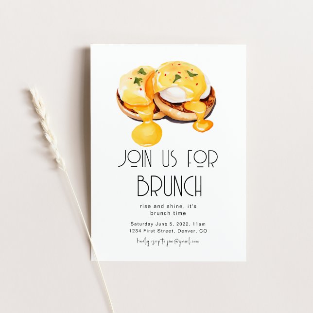 Join Us For Brunch Party Invitation Template (Creator Uploaded)