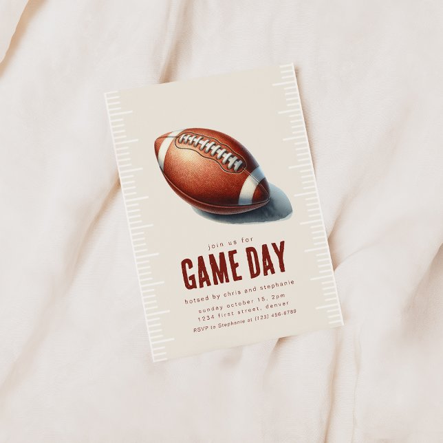 Join Us For Game Day Football Party  Invitation (Creator Uploaded)