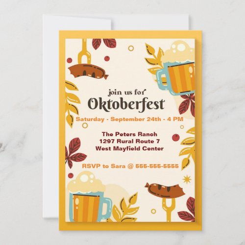 Join Us For Oktoberfest Party Invitation