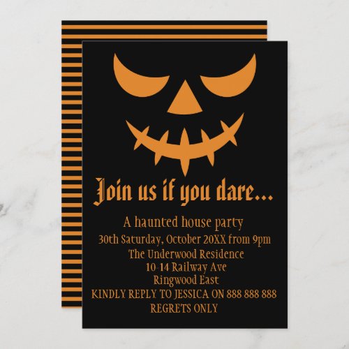 JOIN US IF YOU DARE HALLOWEEN PARTY INVITATION