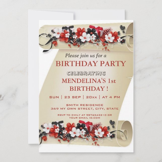 Join Us in Celebrating Our Joyful Birthday! Invitation (Front)