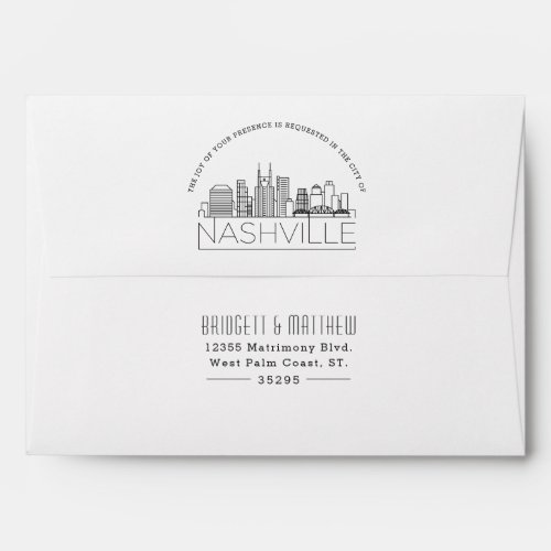 Join Us In Nashville  Pre_addressed Wedding Envelope