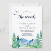 Join Us In The Woods Destination Wedding Invitation (Front)