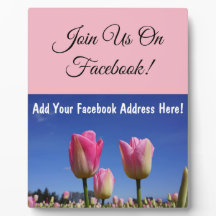 Join Us On Facebook! Counter Plaque Add Address