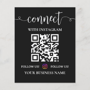 Join Us on Instagram QR Code Sign Instagram Flyer