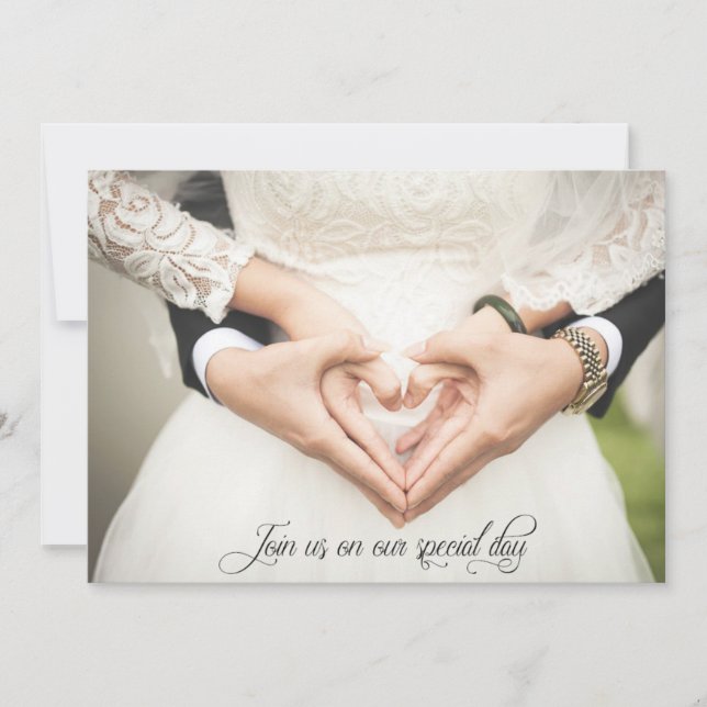 Join us on our special day, wedding invitation (Front)