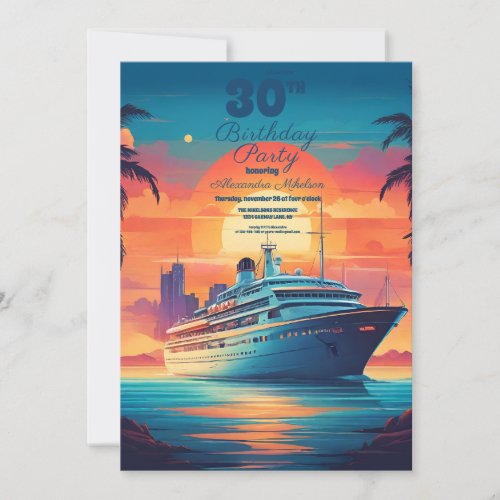 Join us on the sea destination Birthday Party Invitation