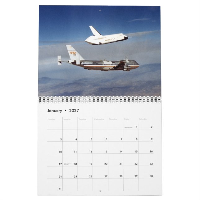 Join Us On The Space Shuttle Calendar (Jan 2027)