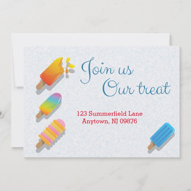 Join Us Our Treat Invitation (Front)