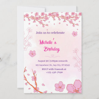 Join Us to Celebrate Michelle's Birthday Invitation