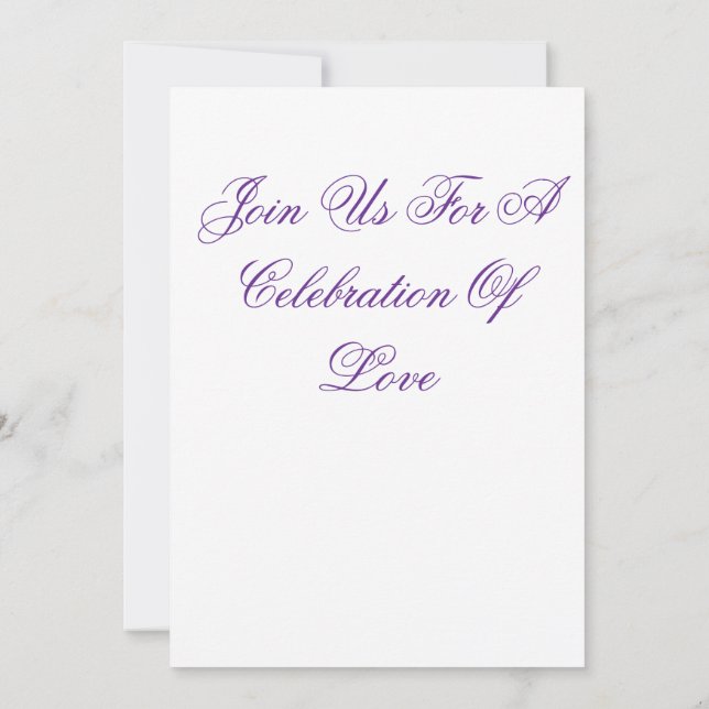 Join Us With Love Invitation (Back)