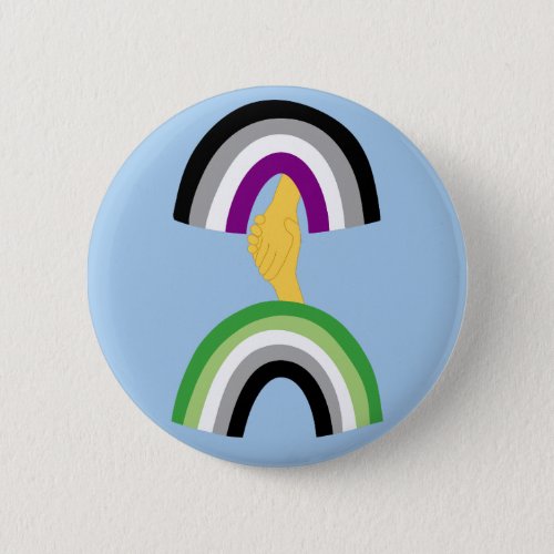 Joined Aroace Rainbows Button