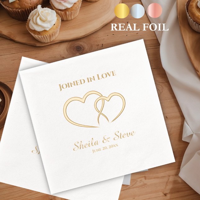 Joined in Love Wedding Foil Napkins (Creator Uploaded)