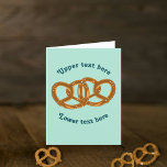 Joined Pretzels with your text - bread theme easy Thank You Card