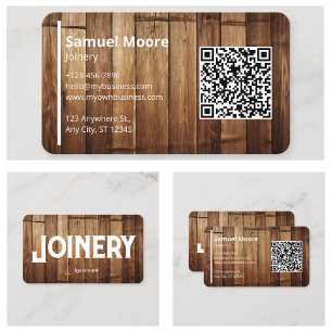 Joinery Templates Design Woodworkers Business Card