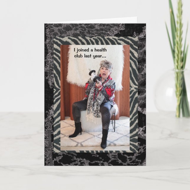 Joining a Health Club means actually going there Card (Front)