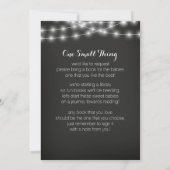 Joint Baby Shower Chalkboard Invitation Book Card (Back)