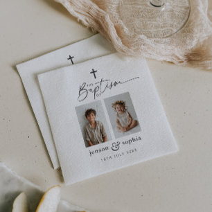 Joint Baptism 2 Photo Napkins