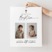 Joint Baptism 2 Photo Welcome Sign