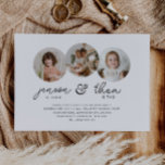 Joint Birthday 3 Round Photos Invitation<br><div class="desc">A modern joint Birthday invitation featuring 3 of your own photos; this could be one of the first child,  one of the second child and another photo (in the centre) of them together! Perfect for siblings,  friends,  cousins or family members celebrating a double Birthday!</div>