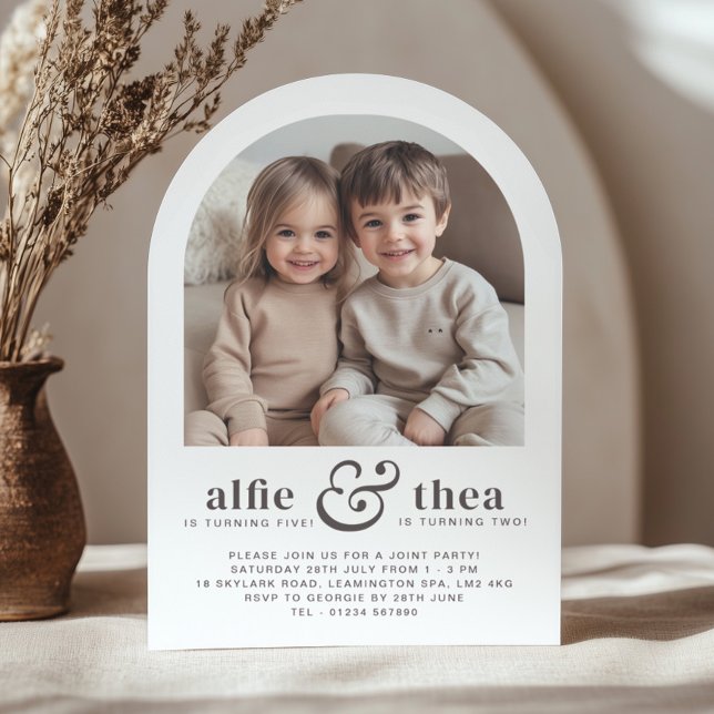 Joint Birthday Invitation Arch (Creator Uploaded)