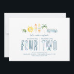 Joint Birthday Party - Beach Theme Invitation<br><div class="desc">Joint birthday invitation for siblings or friends.  Perfect for your beach themed party!</div>