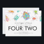 Joint Birthday Party - Bug Theme Invitation<br><div class="desc">Joint birthday invitation for siblings or friends. Colorful bugs. Perfect for your bugged out party!</div>