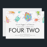 Joint Birthday Party - Bug Theme Invitation<br><div class="desc">Joint birthday invitation for siblings or friends. Colorful bugs. Perfect for your bugged out party!</div>