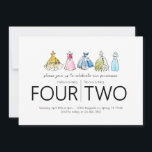 Joint Birthday Party - Princess Dresses Theme Invitation<br><div class="desc">Joint birthday invitation for siblings or friends. Perfect for your princess party!</div>