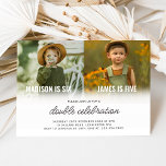 Joint Birthday Photo Birthday Invitation<br><div class="desc">Joint Birthday Photo Birthday Invitation</div>