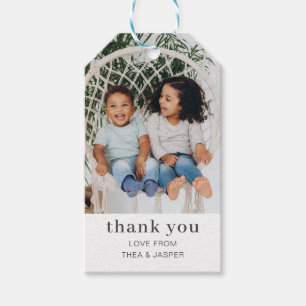 Joint Birthday Photo Thank You Gift Tag