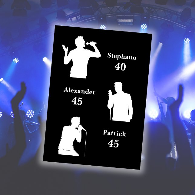 Joint Birthday Triple the Fun Minimalist Black Invitation (Creator Uploaded)