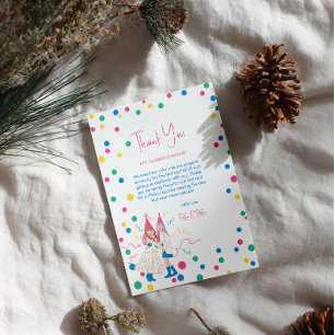 Joint Birthday Whimsical Sisters Thank You Card