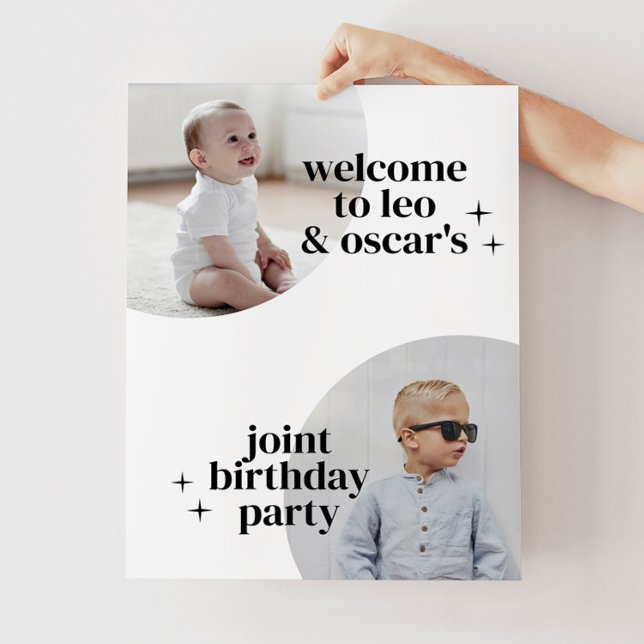 Joint Boys Birthday Arches Welcome Poster (Creator Uploaded)