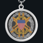 Joint Chiefs of Staff Emblem Silver Plated Necklace<br><div class="desc">The Joint Chiefs of Staff (JCS) is a body of senior uniformed leaders in the United States Department of Defense who advise the Secretary of Defense, the Homeland Security Council, the National Security Council and the President on military matters. The composition of the Joint Chiefs of Staff is defined by...</div>