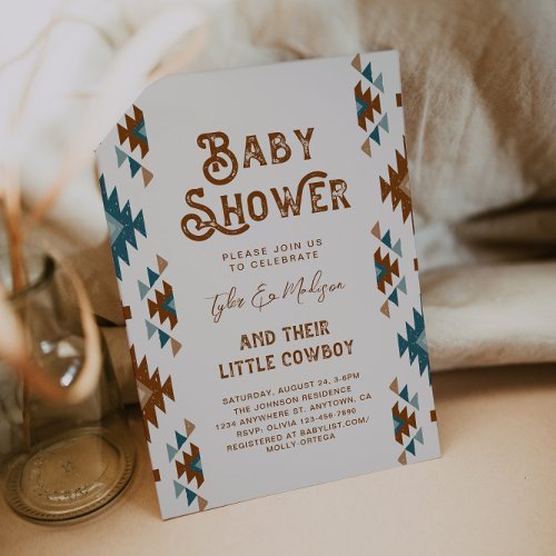 Joint Cowboy Baby Shower Invitations