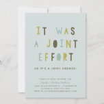Joint Effort Couple&#39;s Baby Shower Invitation at Zazzle