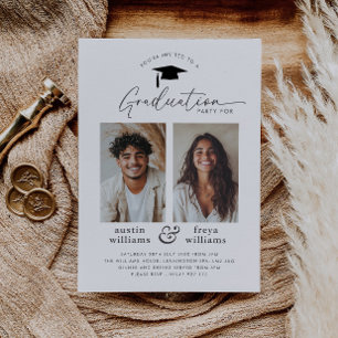 Joint Graduation Party 2 Photo Invitation